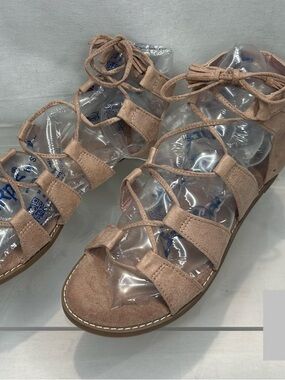 Old Navy Blush Lace-Up Gladiator Sandals